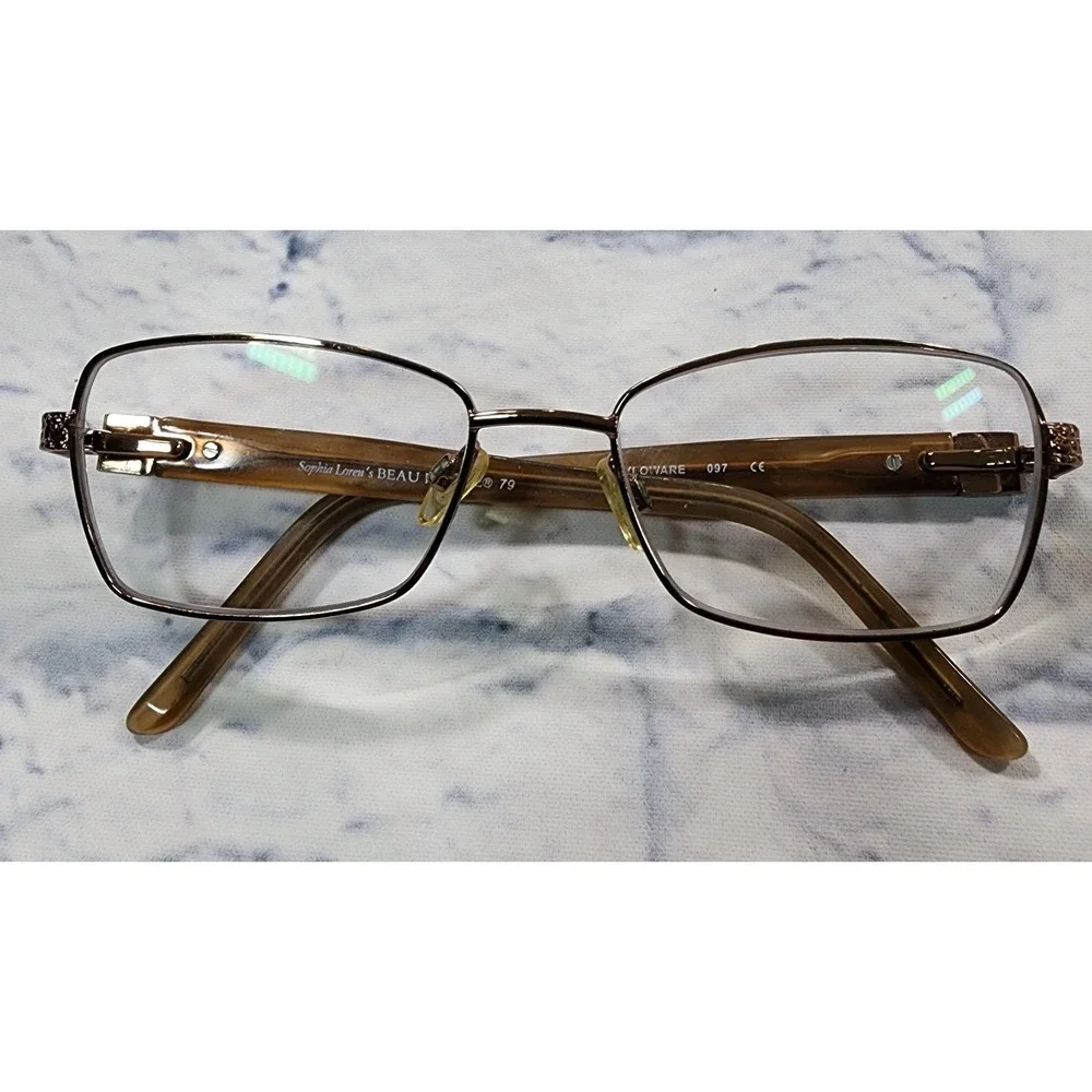 Sophia Loren's Beau Rivage 79 Zyloware Eyeglasses Brown 52/17/135 FRAMES ONLY